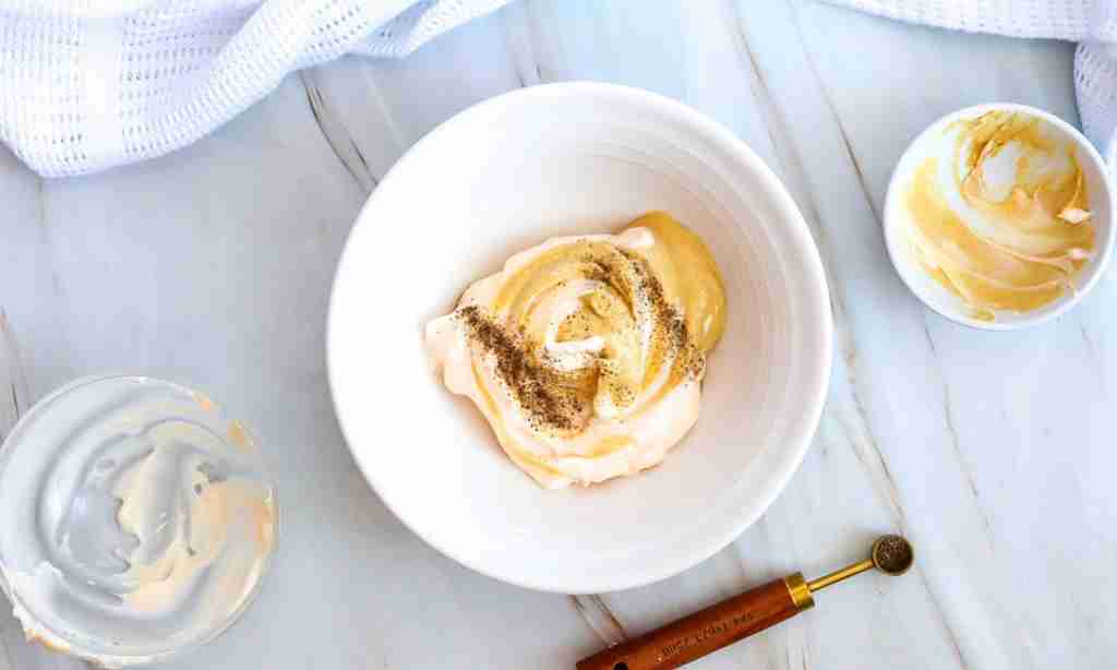 Make the dressing Make the dressing, a bowl of food with a spoon and a knife