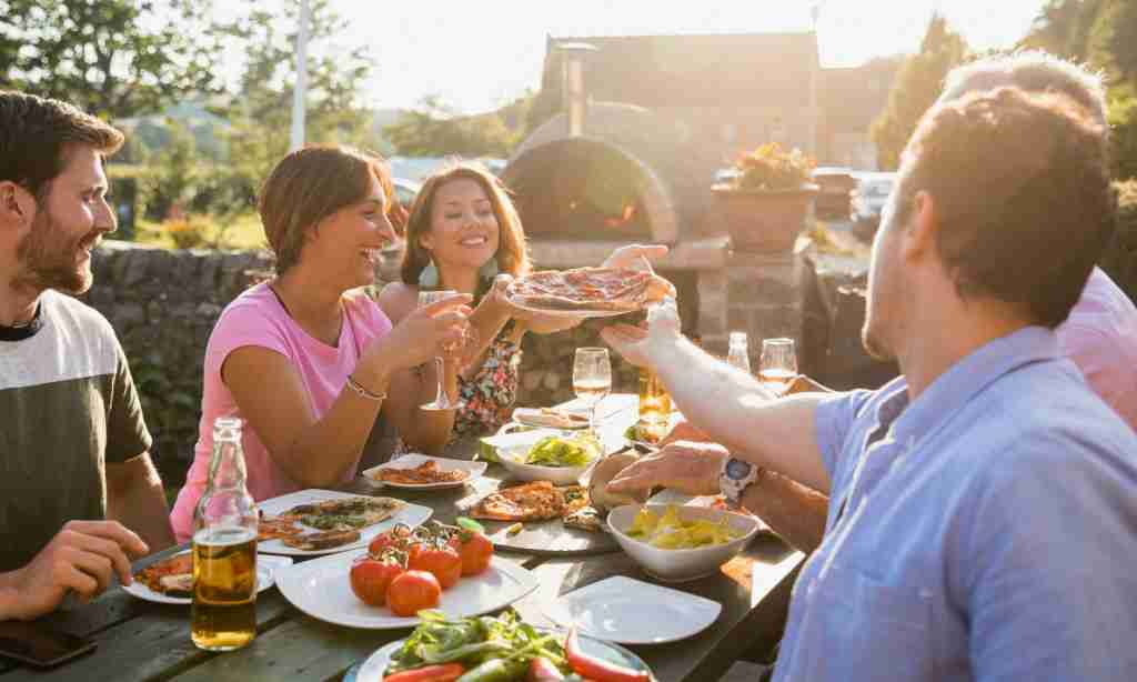 Simple Summer Meal Plan Simple Summer Meal Plan, a group of people sitting at a table with food and drinks