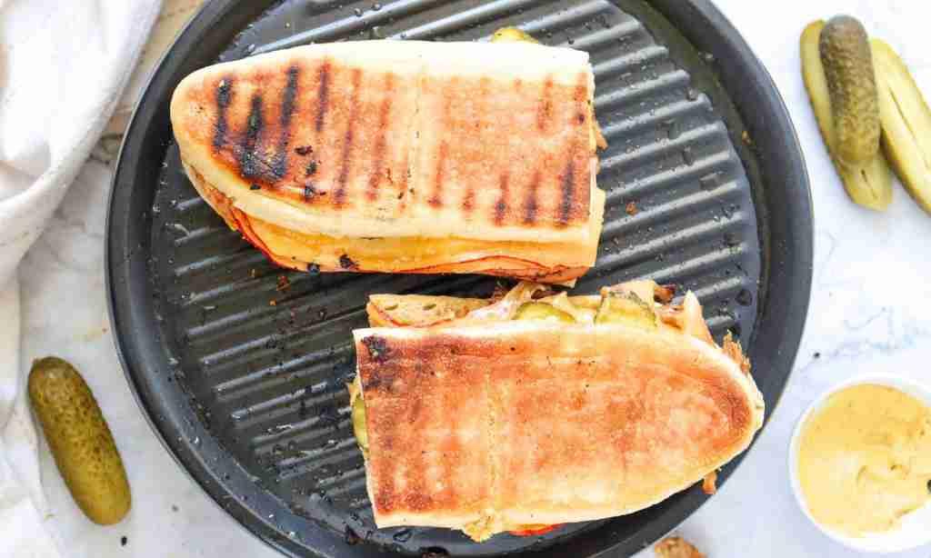 cuban sandwich a grilled sandwich on a grill