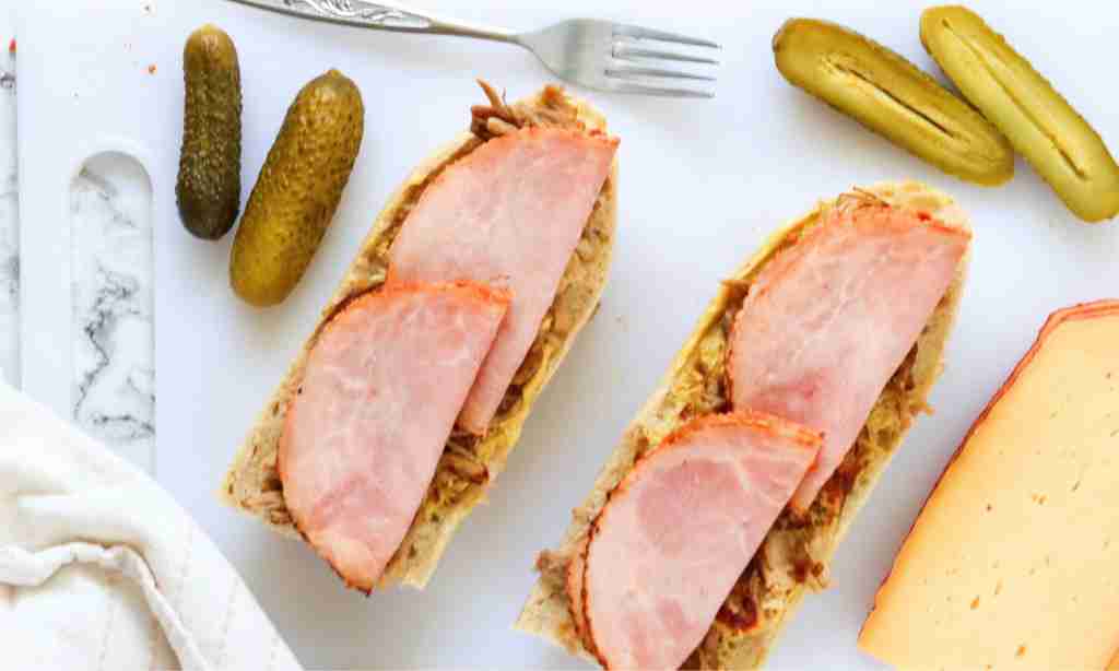 cuban sandwich a sandwich with meat and pickles