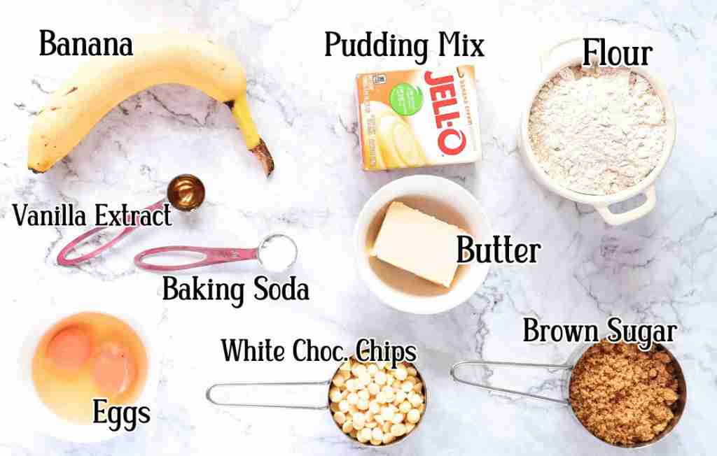 Banana Pudding Cookie Ingredients Ingredients for banana pudding recipe