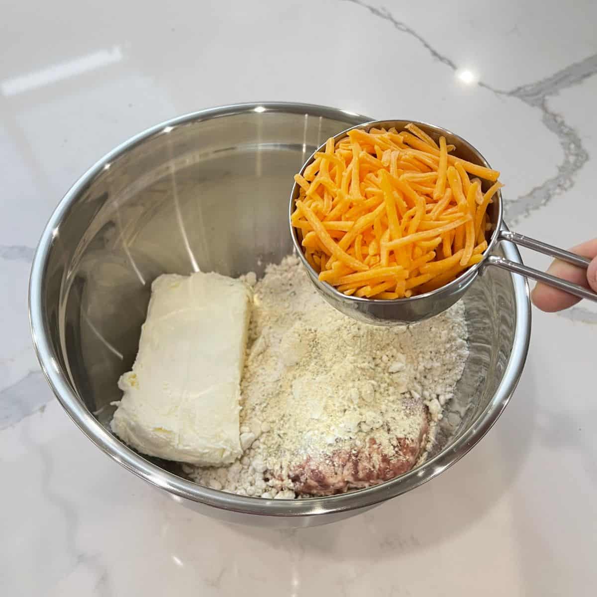 grated cheddar cheese