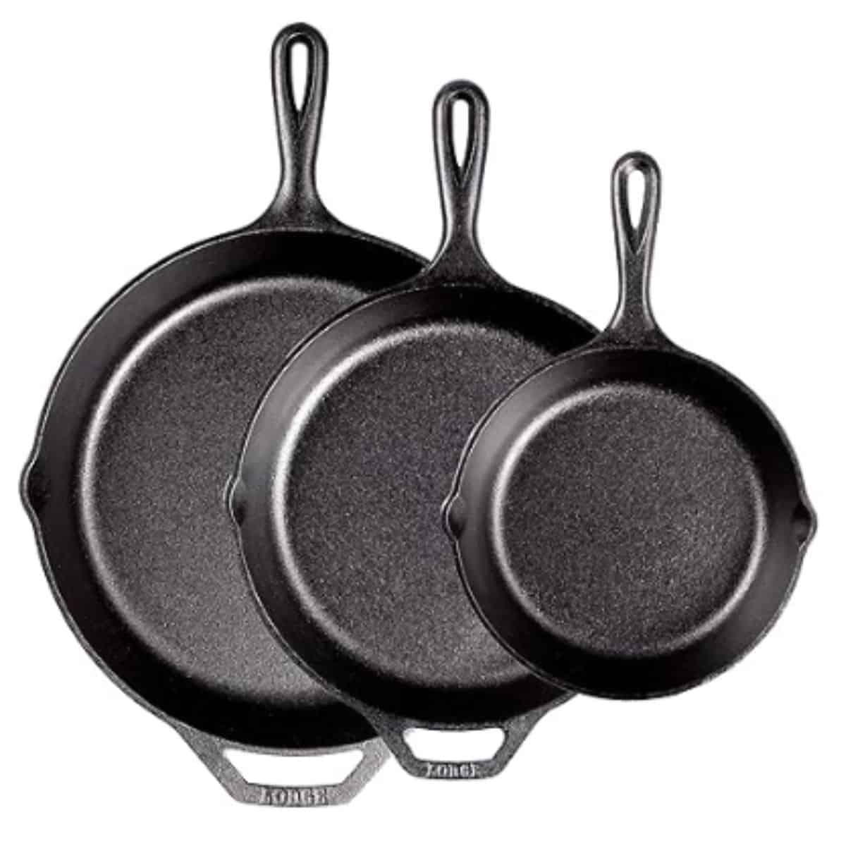 Lodge Black Cast Iron Skillet set