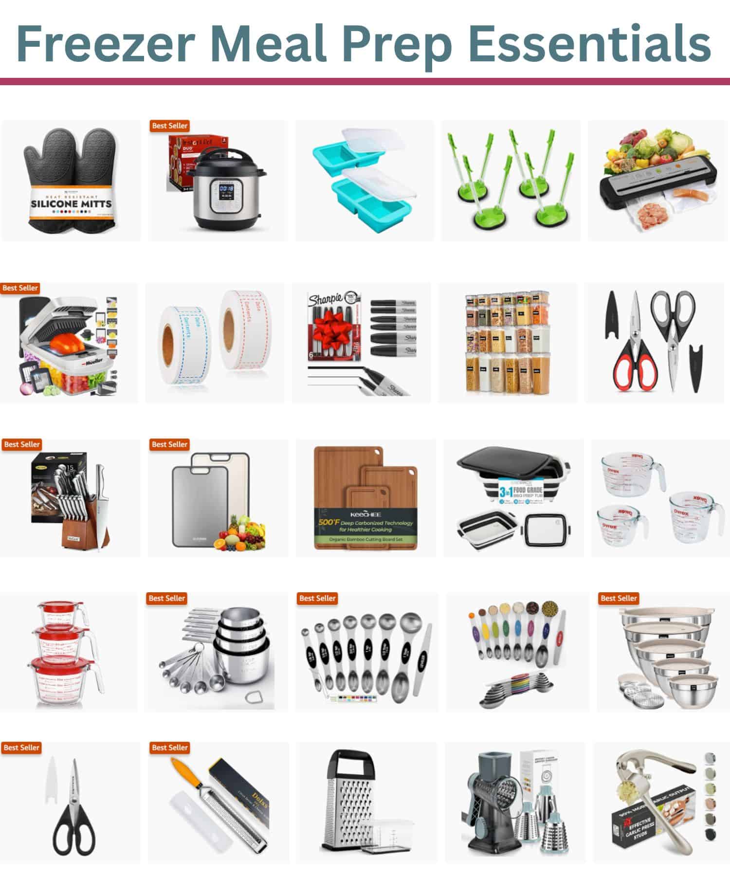 Freezer Meal Prep Essentials A life of my freezer meal essentials on Amazon