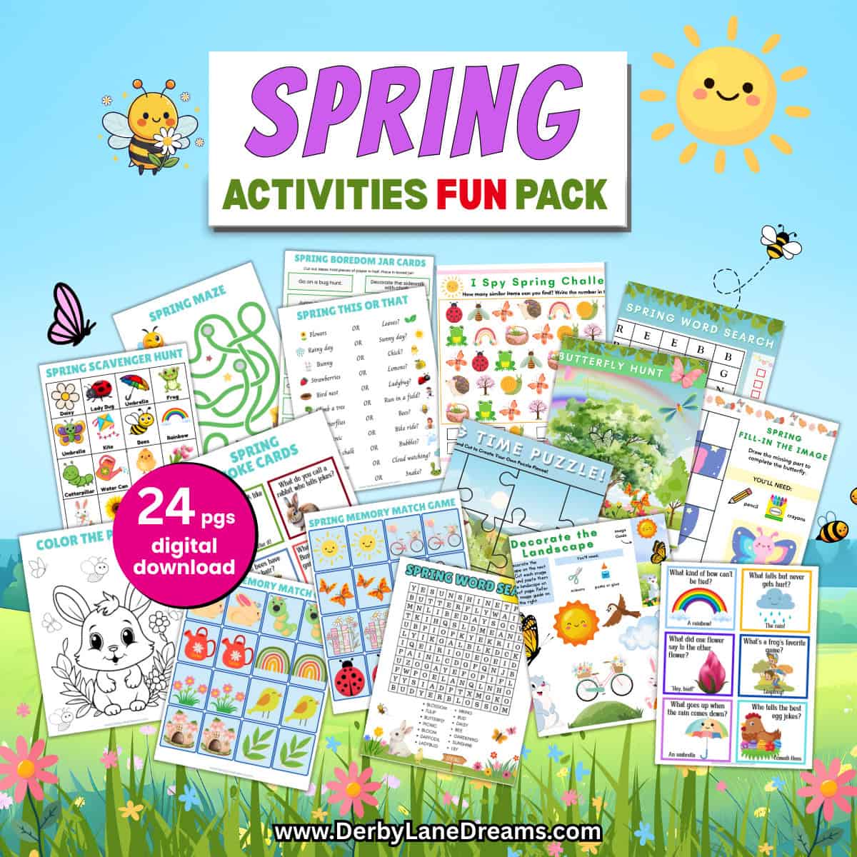 Spring Kids Activities Fun Pack Spring Activities for Kids