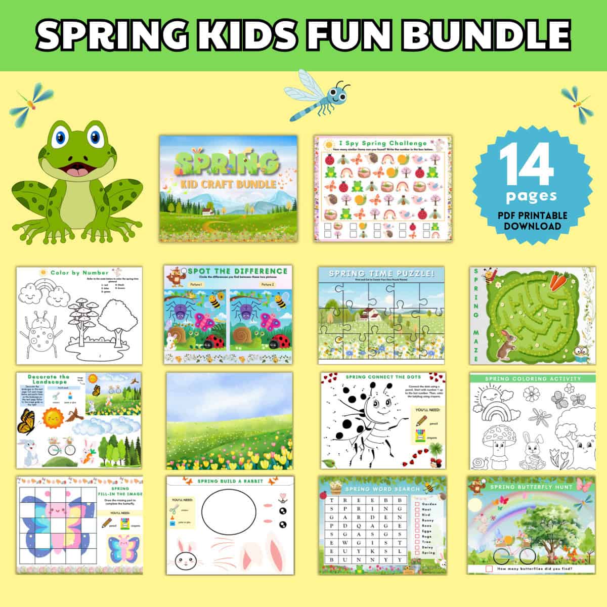 Spring Kids Fun Bundle Yellow and Green Kids Bundle